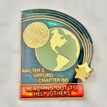 Telephone Pioneers Of America Walter Gifford Chapter 60 Pin Gold Tone Globe Star - $11.95