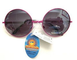 Oversized Round Circle Sunglasses John Lennon Style Classic Unisex Fushia NWT  - £4.20 GBP