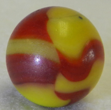 #18026m Hard To Find Peltier Glass NLR Ruby Bee Marble With Aventurine .62 In - £78.61 GBP