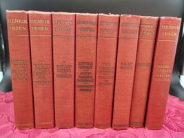 Antique Books The Works of Henrik Ibsen 8 volumes, Hard cover Copyright 1906-07 - £43.63 GBP