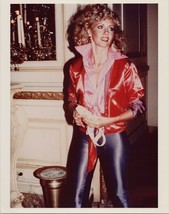 Olivia Newton-John candid 8x10 press photo from 1970&#39;s in red jacket and leather - £7.47 GBP