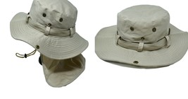  Summer Bucket Boonie Hat Neck Cover Flap Sun Wide Brim Outdoor Cap Mens Womens - £19.97 GBP