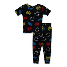 Batman Toddler Boys&#39; Snug-Fit 2 Piece Pajama Set, Black Size 4T - £13.15 GBP