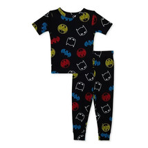 Batman Toddler Boys&#39; Snug-Fit 2 Piece Pajama Set, Black Size 4T - £13.42 GBP