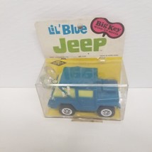 Vintage MDR Toys Big Key Wind Up Motor Lil&#39; Blue Jeep Toy, Nice Shape - $24.70