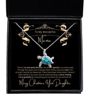 Singular Mom Mommy Mother Mum Stepmom Christmas Xmas Gifts- Turtle Necklace with - £39.77 GBP