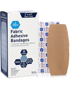 Sterile Fabric Adhesive Bandages [50 Count]- First Aid Bandages Coated w... - £8.74 GBP