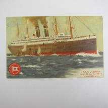 Ship Postcard Steamship TSS Lapland At Sea Red Star Line Antwerpen Antique 1913 - £7.98 GBP