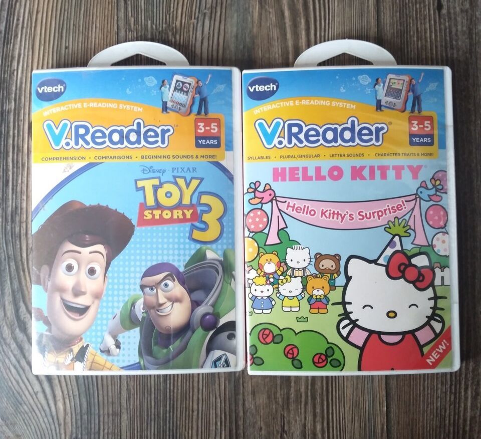 Primary image for *2* VTECH V.Reader Lot Interactive E-Reader Toy Story 3 & Hello Kitty Surprise