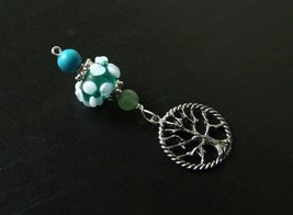 Aventurine and Turquoise magnesite Forest Spring Tree of Life, Birth Goddess or  - £12.78 GBP