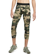 Nike Men&#39;s Pro Dri-FIT Camouflage Training 3/4 Leggings Jade/Brown-Small - $41.14 CAD