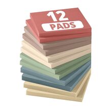 Sticky Notes 3x3 Inch 12 Pads Vintage Colors Easy to Stick School Office... - €4,71 EUR