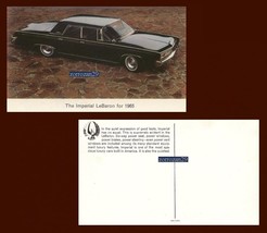 1965 IMPERIAL LeBARON 4-Door HARDTOP VINTAGE COLOR POST CARD - USA - EXC... - £4.97 GBP