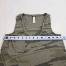 Alter&#39;d State Womens Top xSmall Green Camo V-Neck Pocket Tank Curved Hem  - £10.07 GBP