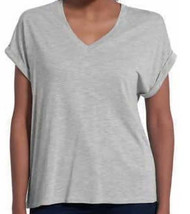 Jessica Simpson Womens V-Neck Soft Jersey Knit Top Heather Gray Size X-Small - £22.22 GBP