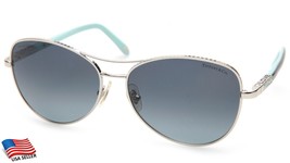 TIFFANY &amp; Co. TF 3041 6047/4U Silver SUNGLASSES 57-14-135mm 3P B48mm Italy - £121.41 GBP