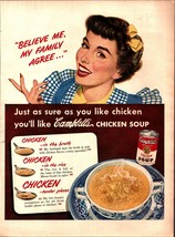 1950 CAMPBELL&#39;S Soup Mid-Century Vintage Food Kitchen AD Housewife E5 - $24.11
