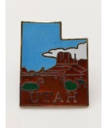 Utah State Pin Vintage Enamel Pin Landscape Mountains Sky Pinchback  - €12,73 EUR