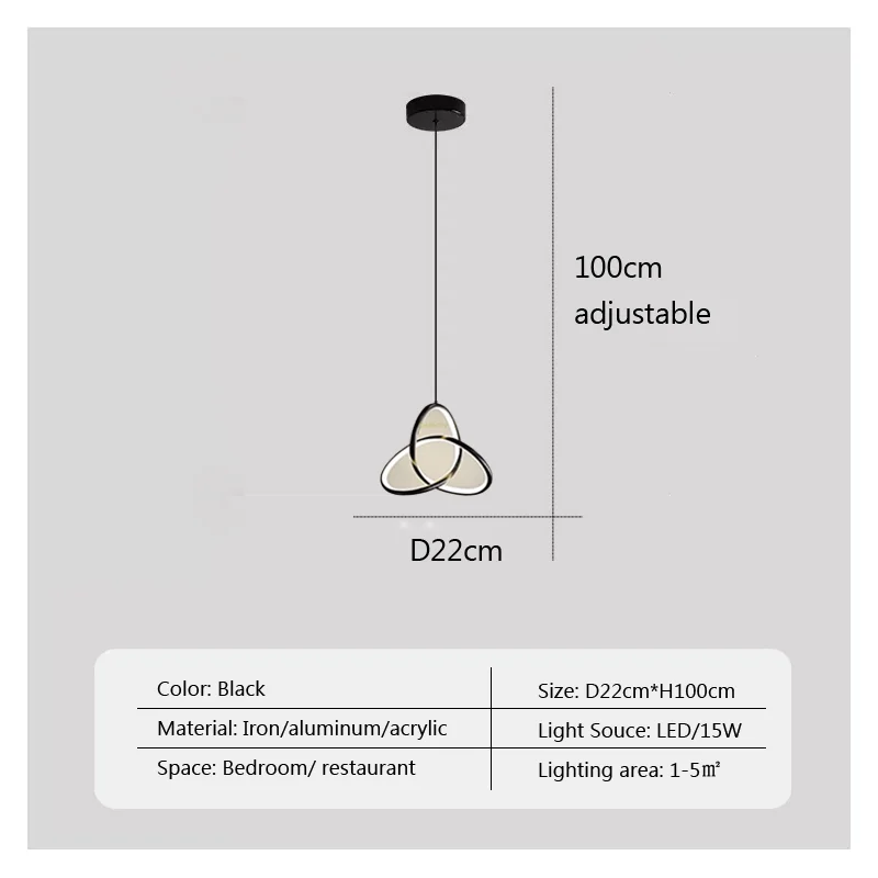  LED Pendant Light Hanging Lights Home Indoor Decor For room side Dining Tables  - £200.55 GBP