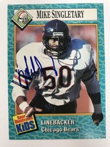 Mike Singletary Signed Autographed SI For Kids Football Card - Chicago B... - $12.95