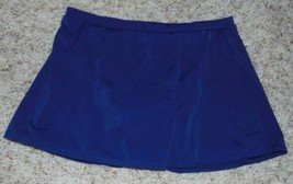 Womens Swim Skirt Croft &amp; Barrow Blue Swimsuit Attached Bikini Brief Bottoms- 8 - £14.80 GBP