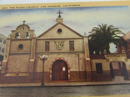 Vintage Plaza Church Los Angeles CA LA Postcard 35091 - £9.33 GBP