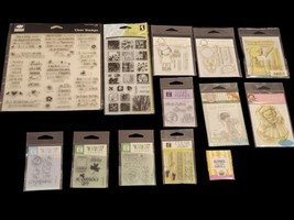 Assortment Lot of 13 Clear Stamps Various Brands and Fun Themes - £23.35 GBP