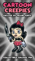 Cartoon Creepies Molly with a Knife 1.75&quot; Soft Enamel pin Cuphead Betty Boop - £7.59 GBP