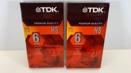 Brand New Sealed TDK T-120 Premium Quality HS 6 Hour VHS Video Cassette Lot Of 2 - £6.15 GBP