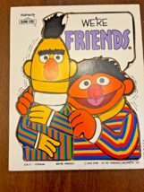 Playskool Sesame Street 1976 We&#39;re Friends Wooden Tray Puzzle  #315-17 Muppets - £8.62 GBP