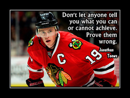 Toews Hockey Poster, &#39;Prove Them Wrong&#39; Quote, Unique Gift - $19.99+