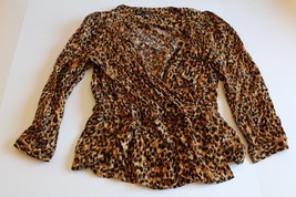 Zara trf Collection Leopard Print Blouse Women&#39;s XS - £15.51 GBP