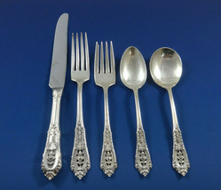 Rose Point by Wallace Sterling Silver Flatware Set For 8 Service 45 Pieces - £1,780.56 GBP