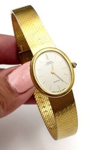 Vtg Seiko Lassale Gold Tone Women&#39;s Watch Thin 17mm Case 1230-5189 New B... - $121.54
