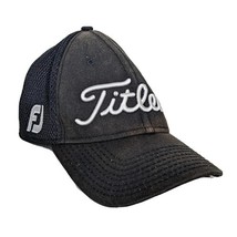Titleist Black FJ Pro V1 Golf Medium/Large Hat Footjoy Bar Logo - $15.83