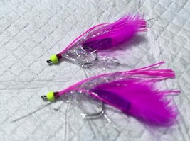 ((2024    Salmon-Steelhead Streamer, White-Silver-Hot. Pink, Size 2, Sol... - £3.01 GBP