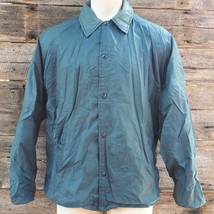 Vintage The Warm Up Windbreaker Jacket Mens Size L Navy Blue - $15.25
