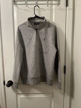 Polo Ralph Lauren Men&#39;s Gray 1/4 Zip Sweatshirt Sweater Size Medium - £32.68 GBP