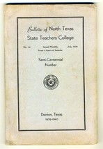 1939-40 Bulletin North Texas State Teachers College Denton Texas Semi Ce... - £27.05 GBP