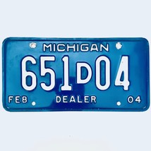 2004 United States Michigan Base Dealer License Plate 651D04 - £13.19 GBP