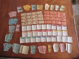 VERY ROUGH Mixed Lot of Money Cards Properties Vintage Monopoly Board Game - $14.25