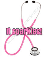 Prestige Medical S121 Clinical Lite Stethoscope, Hot Pink Sparkles - $23.98