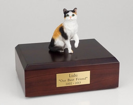 Calico Shorthair Cat Figurine Pet Cremation Urn Available 3 Diff Colors ... - £136.21 GBP+