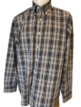 Daniel Cremieux Plaid 100% Cotton Men&#39;s Long Sleeve Button Down Shirt XL - $12.34