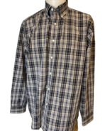 Daniel Cremieux Plaid 100% Cotton Men&#39;s Long Sleeve Button Down Shirt XL - $16.87 CAD