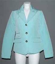 Talbots Seafoam Lined Quilted 3 Faux Pockets Lightweight Band-Back Jacke... - £34.36 GBP