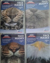 Four (4) Unibody ~ Soft Stretch ~ Face Masks ~ One Size ~ Animal Masks ~... - £11.75 GBP