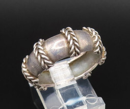 925 Sterling Silver - Vintage Braided Accent Band Ring Sz 9 - RG25623 - $35.90