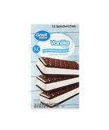 Great Value Vanilla Flavored Ice Cream Sandwiches, 42 fl oz, 12 Pack - $5.99