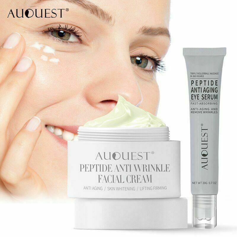 2pcs Peptide Day & Night Face Cream + Eye Serum Anti-wrinkle Aging Skin Care Set - $19.58